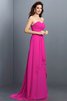 Vestido de Dama de Honor de Corte princesa de Corte-A de Cola Barriba de Cremallera - 11