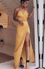 Ärmellos Enganliegendes Glamourös Bodenlanges Abendkleid mit Natürlicher Taille - 1