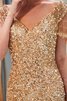Reißverschluss Satin Sweep Zug Funkelnd Bodenlanges Ballkleid - 8
