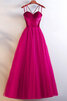 Vestido de Dama de Honor en Terciopelo de Escote Corazón de Cordón de Encantador - 1