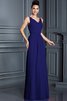 Robe demoiselle d'honneur longue de princesse en chiffon fermeutre eclair a-ligne - 24