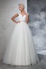 Abito da Sposa Ball Gown con Increspato Vintage Senza Maniche in Tulle - 1