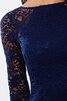 Etui lange Ärmeln Spitze bodenlanges Brautjungfernkleid mit vorne Schlitz mit Reißverschluss - 6