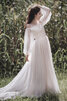 A-Line Auffällig Formelles Brautkleid mit Bordüre aus Dehnbarer Satin - 1