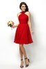 Robe demoiselle d'honneur naturel bref de col haut ligne a de princesse - 23