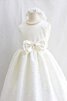 Robe de cortège enfant plissage naturel avec sans manches de lotus avec nœud à boucles - 3