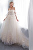 Robe de mariée morden appliques avec fleurs romantique delicat - 2