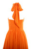Ärmellos Chiffon Etui trägerlos ausgefallenes konservatives Abendkleid - 8