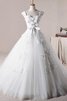 Robe de mariée de lotus textile en tulle avec perle bretelles spaghetti de mode de bal - 1