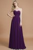 Herz-Ausschnitt Chiffon Ärmelloses Normale Taille Brautjungfernkleid mit hoher Tailler - 18