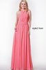Robe demoiselle d'honneur plissé simple avec zip de lotus ruché - 4