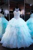Auffällig Prinzessin Duchesse-Linie Ballkleid mit Rücken Schnürung mit Perlen - 1