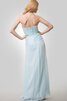 Robe demoiselle d'honneur romantique ceinture fermeutre eclair avec ruban avec sans manches - 3