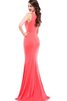 Vestido de Dama de Honor de Corte-A de Abalorio de Cremallera de Escote redondo - 2