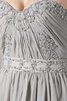Robe de soirée avec chiffon ruché de col en cœur decoration en fleur - 2