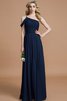 Vestido de Dama de Honor de Natural de Un sólo hombro de Hasta el suelo - 6