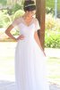 Robe de mariée facile discrete en chiffon avec décoration dentelle ceinture en étoffe - 4