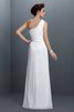 Robe de bal naturel longue avec chiffon jusqu'au sol d'épaule asymétrique - 2