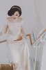 Robe de mariée facile ruché de traîne courte longueru au niveau de sol ceinture en étoffe - 3