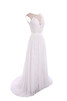 Clasico Vestido de Novia de Corte-A de Largo de Hasta el suelo de Tiras anchas - 3