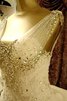 Vestido de Novia de Corte Evasé de Cola Corte de Escote en V de Apliques de Sin mangas - 4