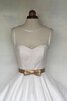 A-Linie Reißverschluss wadenlanges Brautkleid mit Juwel Ausschnitt aus Tüll - 2
