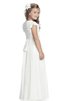 Robe de cortège enfant col u profond de princesse avec fleurs ligne a avec chiffon - 2