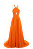 Ärmellos Chiffon Etui trägerlos ausgefallenes konservatives Abendkleid - 1