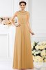 Boot-Ausschnitt Chiffon Reißverschluss Prinzessin Bodenlanges Brautjungfernkleid - 11