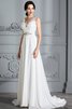 Prinzessin Ärmelloses Normale Taille V-Ausschnitt Einfaches Brautkleid - 6