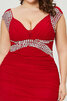 Vestido de Fiesta de Angelical de Sin mangas de Natural con Perlas - 9