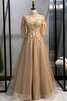 Robe de bal unique en satin en tulle luxueux naturel - 1