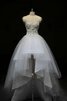 Robe de mariée facile decoration en fleur elevé haut bas textile en tulle - 1