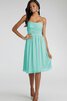 Robe demoiselle d'honneur courte ruché croisade de bustier en chiffon - 25