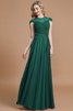 Vestido de Dama de Honor de Corte princesa de Corte-A en Gasa de Escote redondo - 14