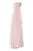 Kirche Chiffon formelles stilvolles Abendkleid mit natürlicher Taille ohne Träger - 3