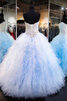 Ausgezeichnet Formelles Sittsames Quinceanera Kleid aus Satin mit Perlen - 2