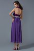 Vestido de Dama de Honor de Corte princesa de Cremallera de Hasta el Tobillo - 2