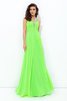 Robe de bal longue d'épaule asymétrique de princesse avec sans manches a-ligne - 1