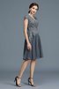 Robe mère de mariée intemporel de col en v en chiffon ligne a avec sans manches - 6