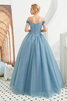 Robe de bal en satin en tulle ligne a charme romantique - 2