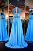 Robe de bal de col haut à la mode 2 pice avec sans manches satin en simulation - 2