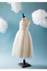 Abito da Cerimonia Bambini V-Scollo A-Line Senza Maniche in Tulle con Increspature Ball Gown - 2