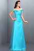 Robe demoiselle d'honneur longue en satin avec zip longueur au ras du sol en forme - 3