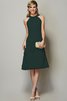 Enges Chiffon Normale Taille Bescheidenes Brautjungfernkleid mit Applike - 8