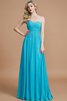 Herz-Ausschnitt Chiffon Ärmelloses Normale Taille Brautjungfernkleid mit hoher Tailler - 1