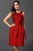 Robe demoiselle d'honneur naturel de princesse avec zip a-ligne en satin - 23