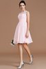 Chiffon A Linie Normale Taille Herz-Ausschnitt Mini Brautjungfernkleid - 26