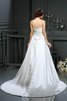 Robe de mariée naturel longue de princesse avec zip avec perle - 2