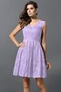 Vestido de Dama de Honor de Corte princesa de Escote en V de Cremallera - 19